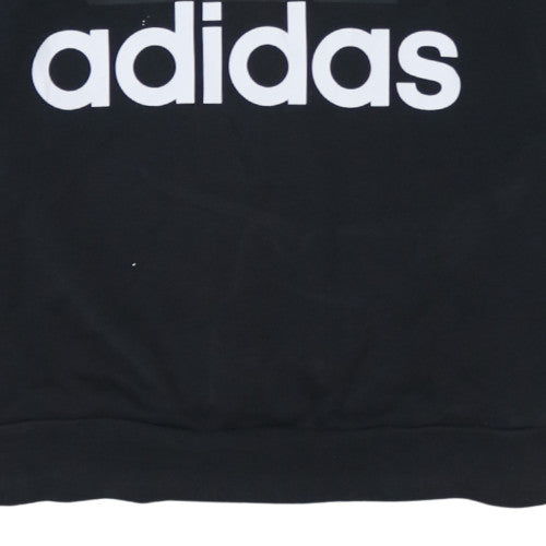 Adidas Women's Black XS Pullover Hoodie with Logo Print
