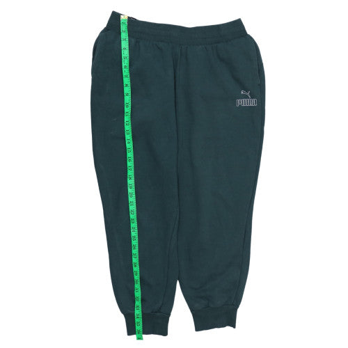 Puma Men’s Green Jogger Trousers L Regular Fit Fleece Activewear