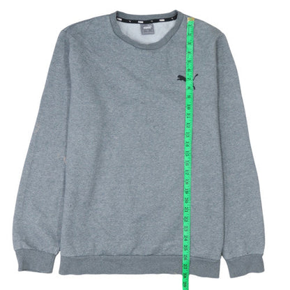 Back view of Puma Men's Grey XL Crew Neck Fleece Pullover Sweatshirt