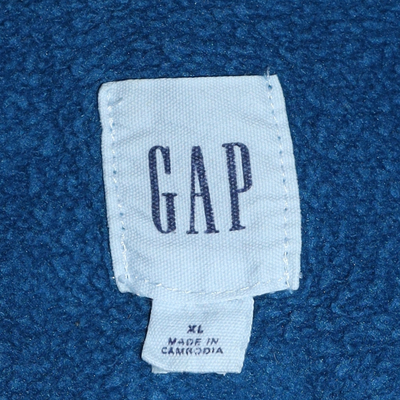 GAP Men's Blue Full Zip Hoodie XL Logo Fleece Sweatshirt