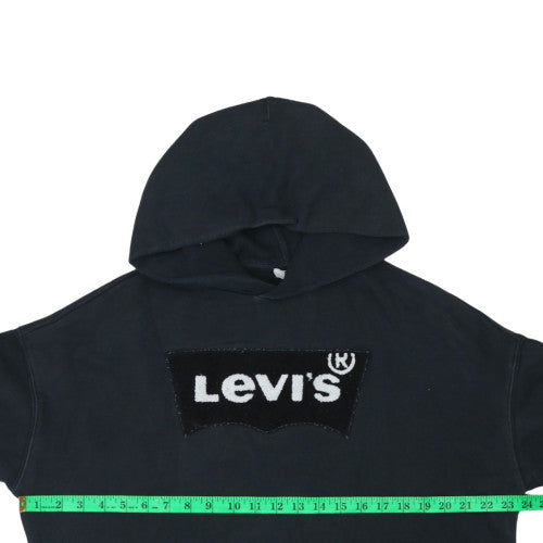 Levi's Men's Black Pullover Hoodie XS Logo Fleece Casual Sweatshirt