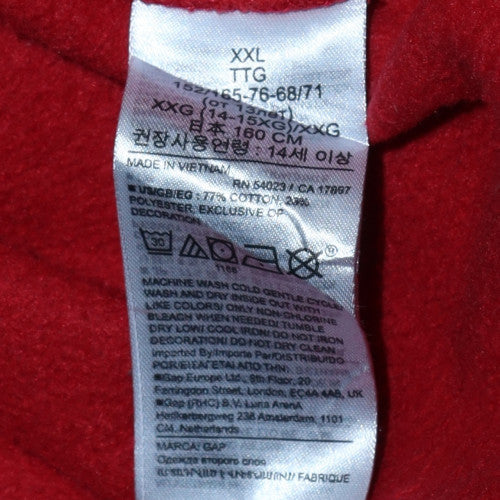 GAP Disney Red Hoodie Women Teens XXL Mickey Mouse Pullover Cotton Blend