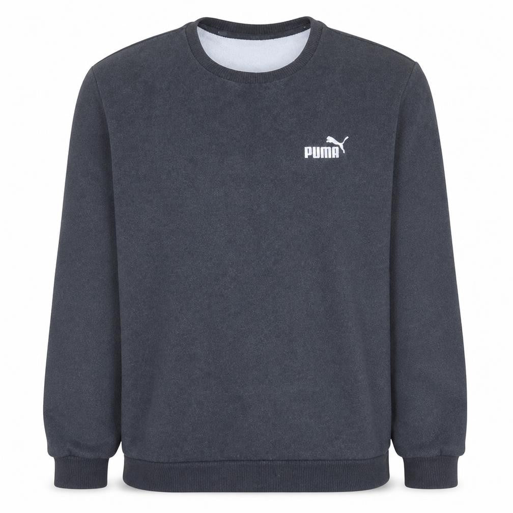 Puma Mens Black XL Pullover Crew Neck Fleece Sweatshirt