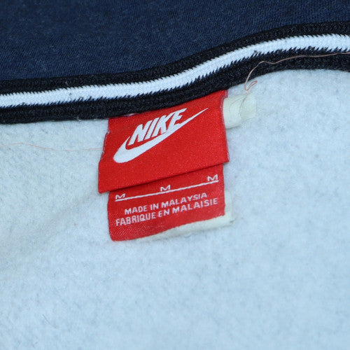Nike Men's Blue Full Zip Fleece Hoodie in Size M