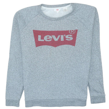 Levi's Men's Grey Logo Crew Neck Sweatshirt Size S