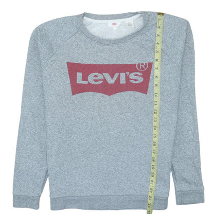 Levi's Men's Grey Logo Crew Neck Sweatshirt Size S