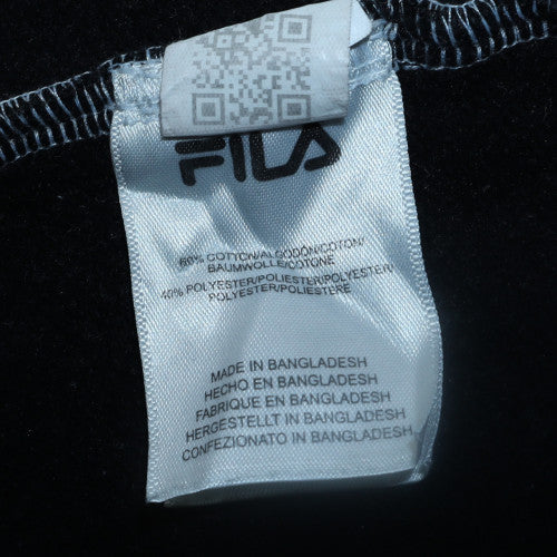 Fila Womens Black 3XL Pullover Sweatshirt with Logo Trim