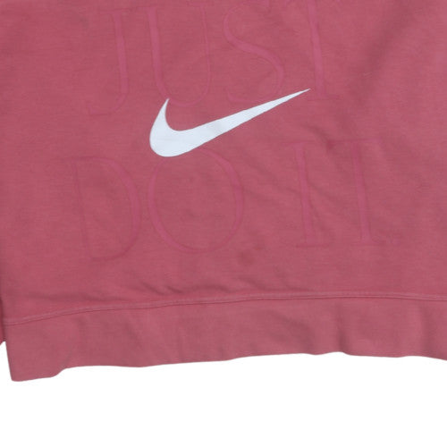 Nike Womens Pink Dri-Fit Crew Neck Pullover Sweatshirt Size M