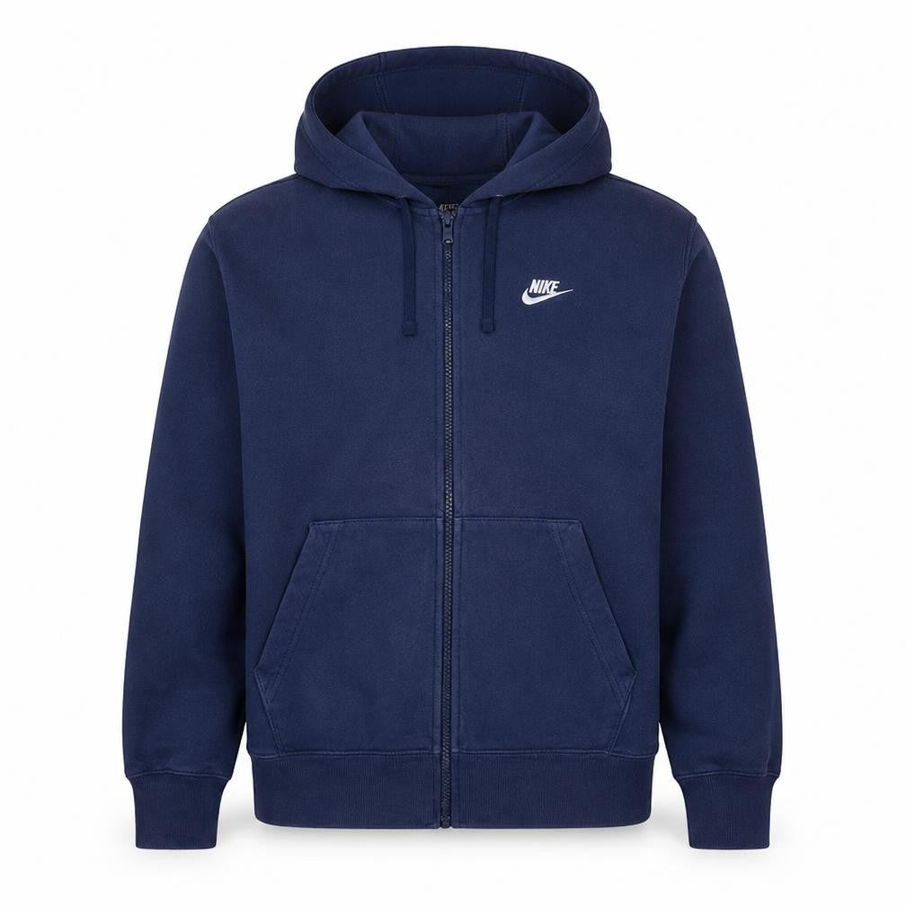 Nike Men's Blue Full Zip Hoodie Size L Fleece Sweatshirt