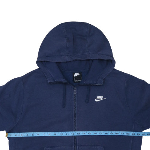 Nike Men's Blue Full Zip Hoodie Size L Fleece Sweatshirt