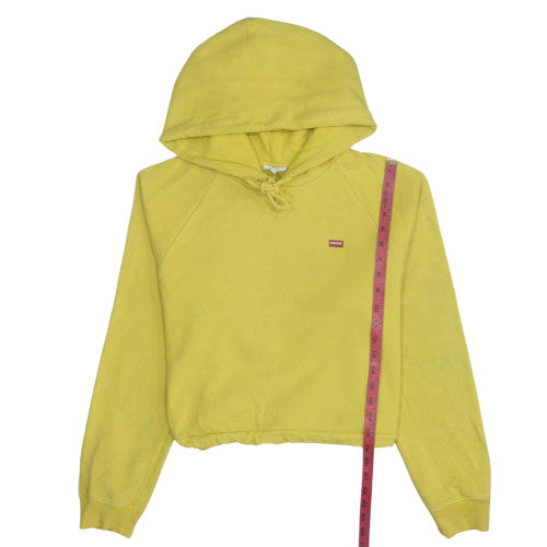 Levi's Womens Yellow Pullover Hoodie L Hooded Drawstring Sweatshirt
