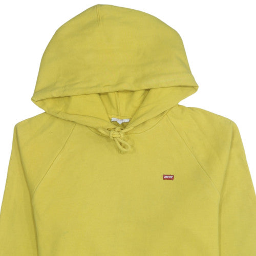 Levi's Womens Yellow Pullover Hoodie L Hooded Drawstring Sweatshirt