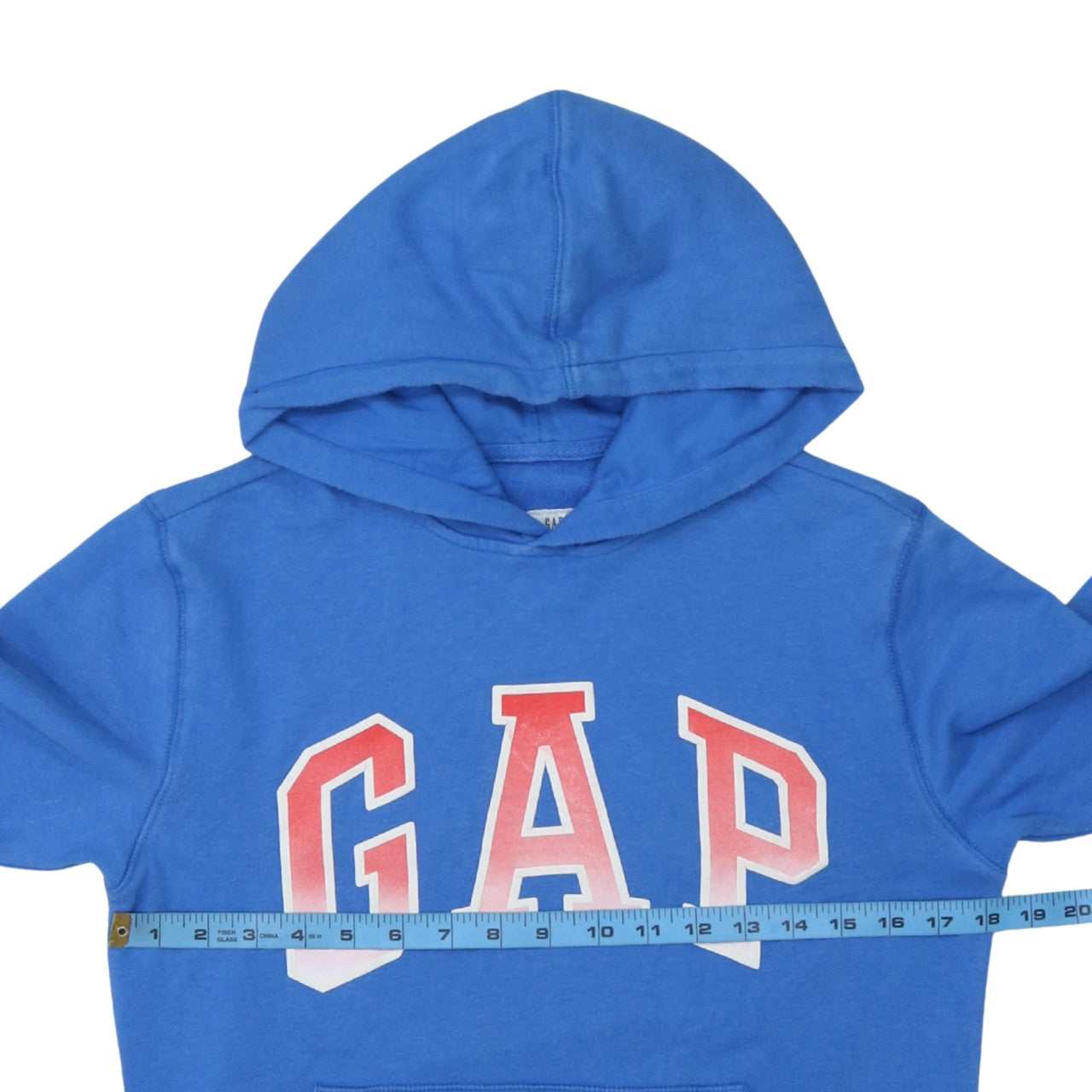GAP Boys Blue XL Pullover Hoodie with Logo Front - Cotton Blend