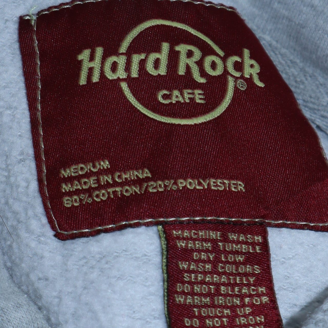 Hard Rock Cafe Women's Grey Pullover Hoodie Medium Cotton Blend