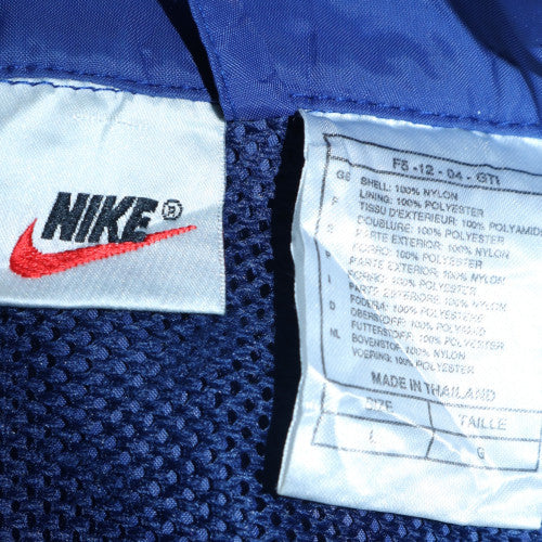 Nike Men's Blue Green Windbreaker Jacket Size M Hooded Retro 90s Style