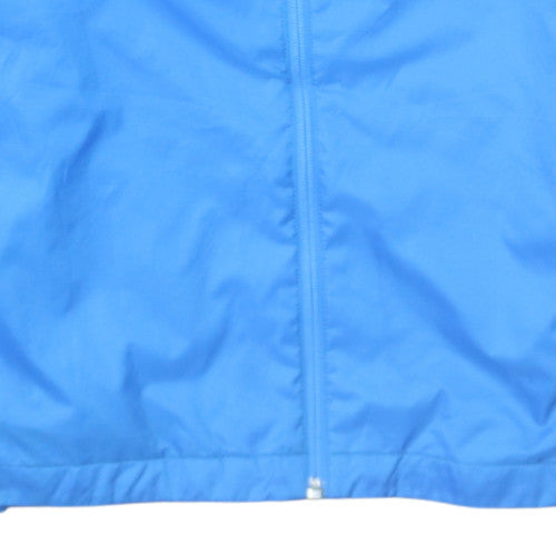 Puma Men's Blue Hooded Windbreaker Jacket Size S