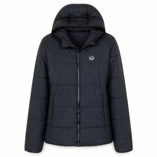 Adidas Women's Black Hooded Puffer Jacket Size 10