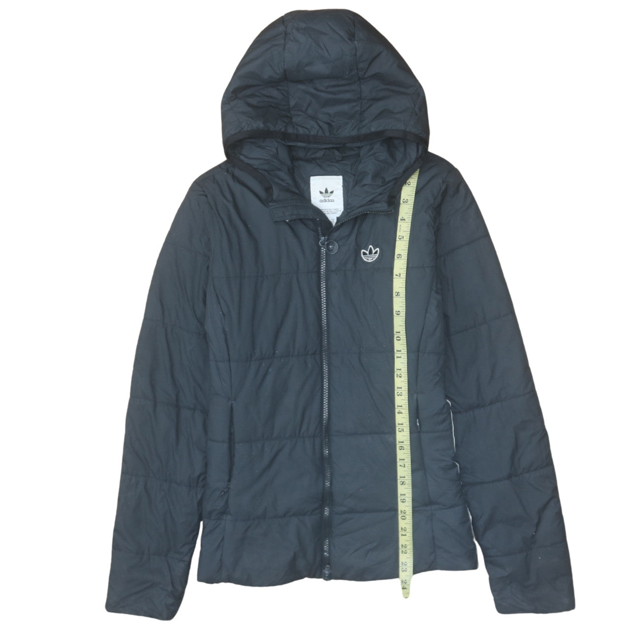 Adidas Women's Black Hooded Puffer Jacket Size 10