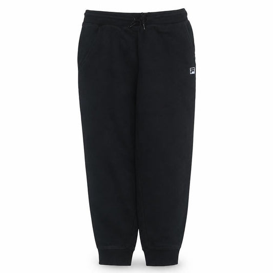 Front view of Fila Men’s Black Jogger Trousers L Regular Fit Fleece Casual