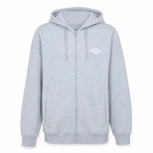 Umbro Men's Grey Full Zip Hoodie Size M Sports Fleece