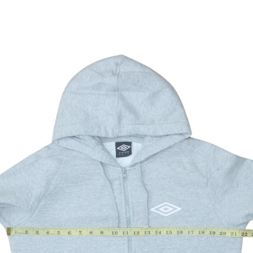 Umbro Men's Grey Full Zip Hoodie Size M Sports Fleece