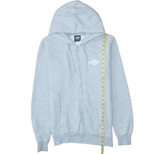 Umbro Men's Grey Full Zip Hoodie Size M Sports Fleece