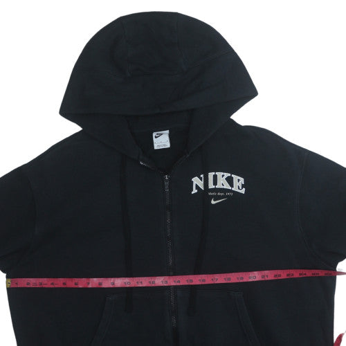 Nike Men's Black Full Zip Hoodie Fleece Regular Fit Size M