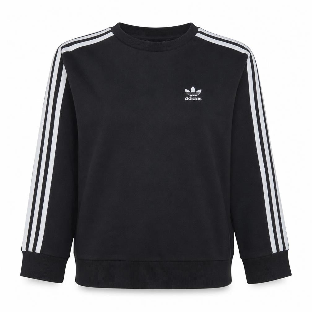 Adidas Women Black Crew Neck Pullover Sweatshirt Size 8
