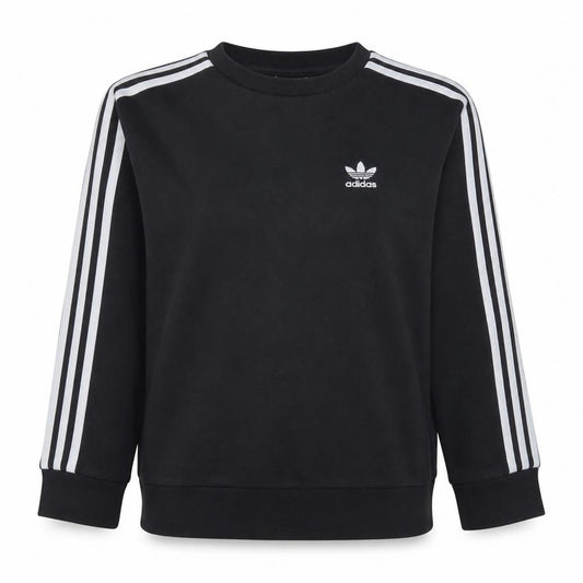 Adidas Women Black Crew Neck Pullover Sweatshirt Size 8