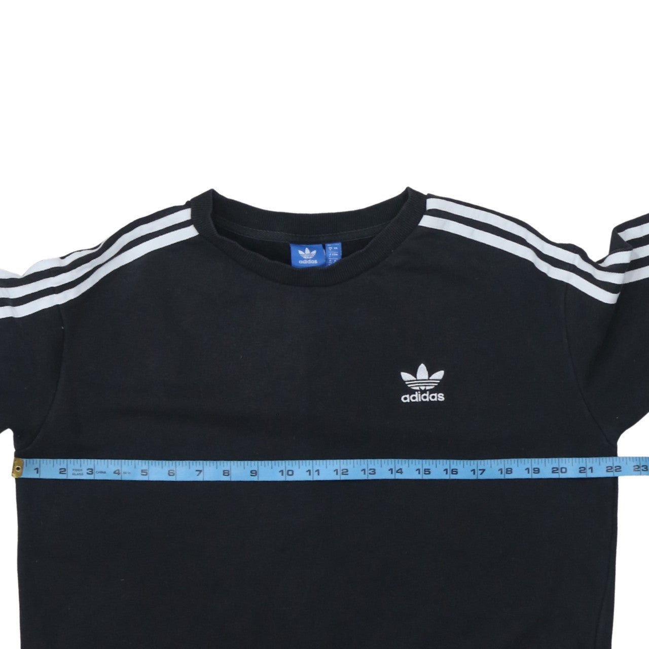 adidas Men's Black Crew Neck Sweatshirt L Logo Pullover