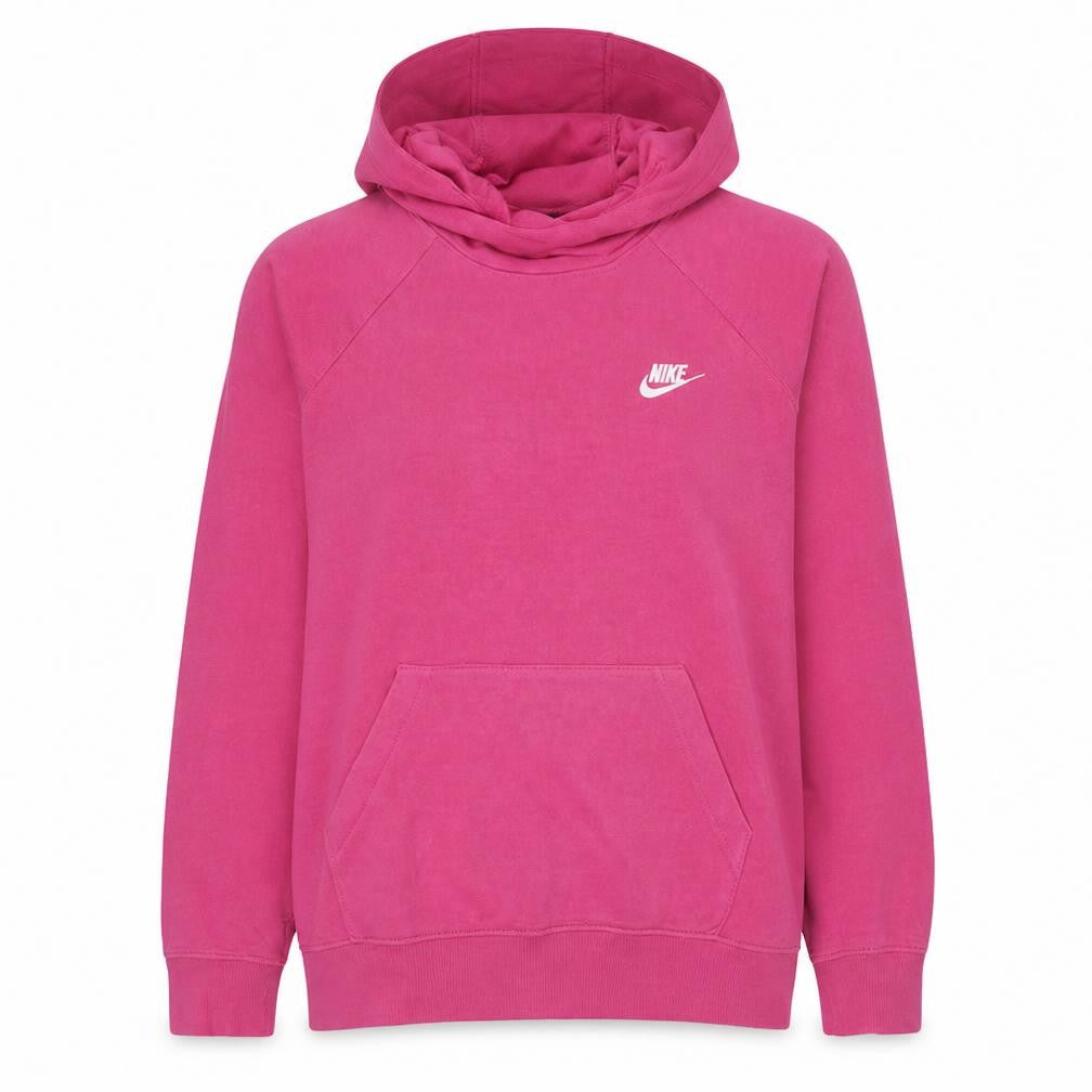 Nike Womens Pink Pullover Hoodie L Cotton Blend Sweatshirt