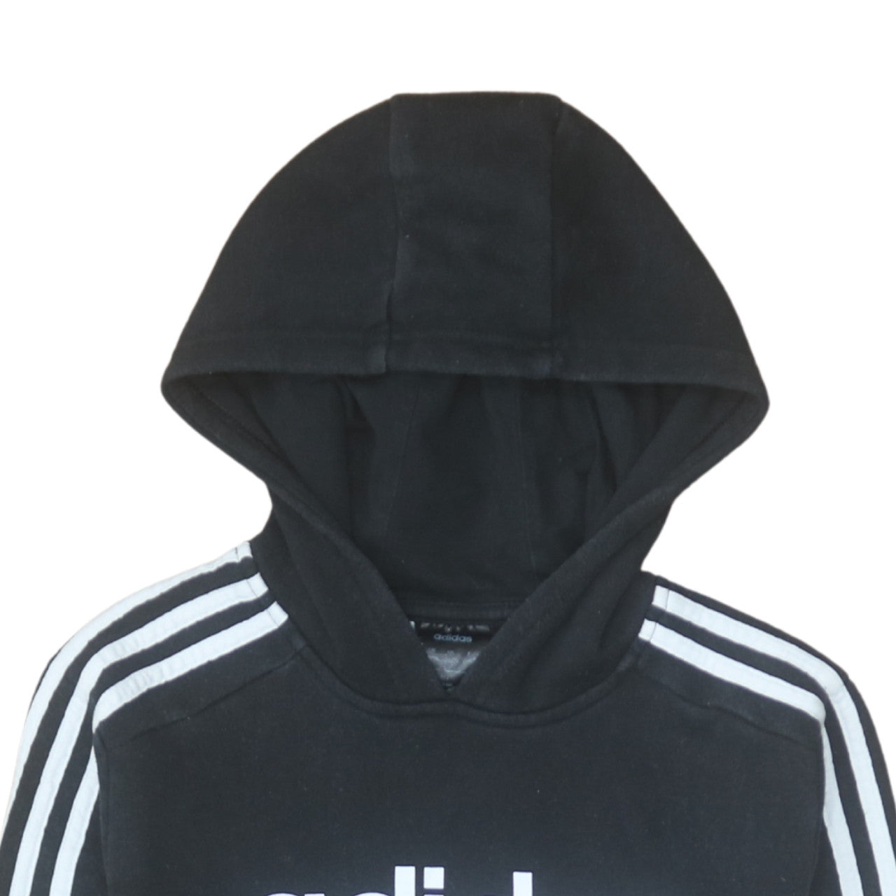 adidas Boys Black Pullover Hoodie 13-14 Years Fleece Sports Sweatshirt