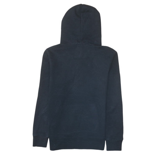 Hollister Men's Black XS Pullover Fleece Hoodie with Logo Trim