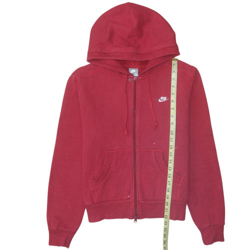 Nike Men's Red Full Zip Hoodie Fleece XL Regular Fit