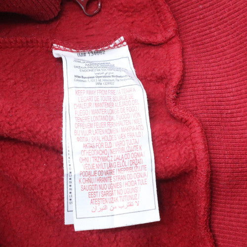 Nike Men's Red Full Zip Hoodie Fleece XL Regular Fit
