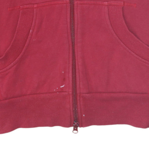Nike Men's Red Full Zip Hoodie Fleece XL Regular Fit