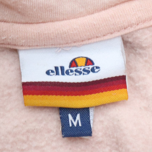 Ellesse Womens Pink Pullover Hoodie Medium Logo Hooded Sweatshirt