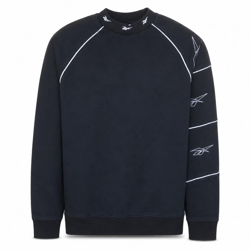 Reebok Men Black Pullover Sweatshirt M Sports Classic Logo