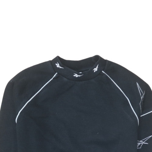 Reebok Men Black Pullover Sweatshirt M Sports Classic Logo