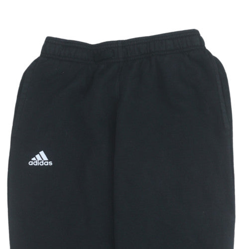 adidas Boys Black Jogger Sweatpants 13-14 Years Regular Fit Fleece Trousers