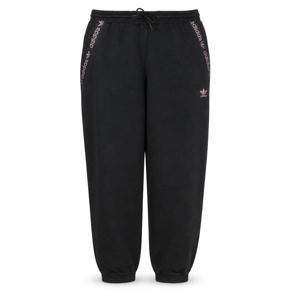 Adidas Womens Black Jogger Sweatpants Size 15 Fleece Elastic Waist