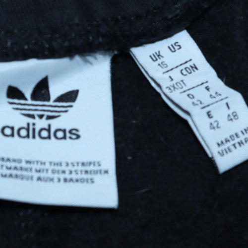 Adidas Womens Black Jogger Sweatpants Size 15 Fleece Elastic Waist