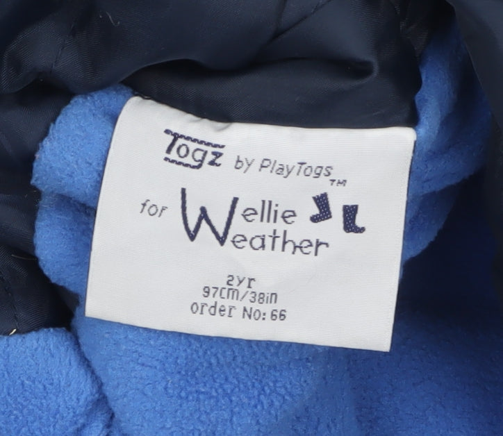 Togz by PlayTogs Boys Blue Waterproof Hooded Snowsuit 2 Years