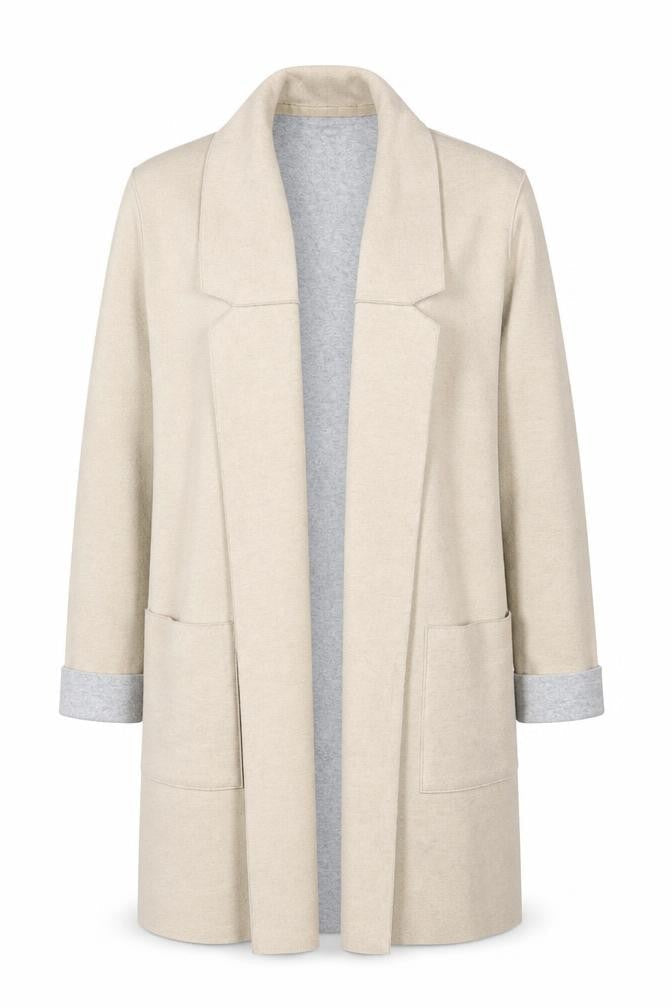 Marks & Spencer Women Beige Long Sleeve Open Knit Cardigan L