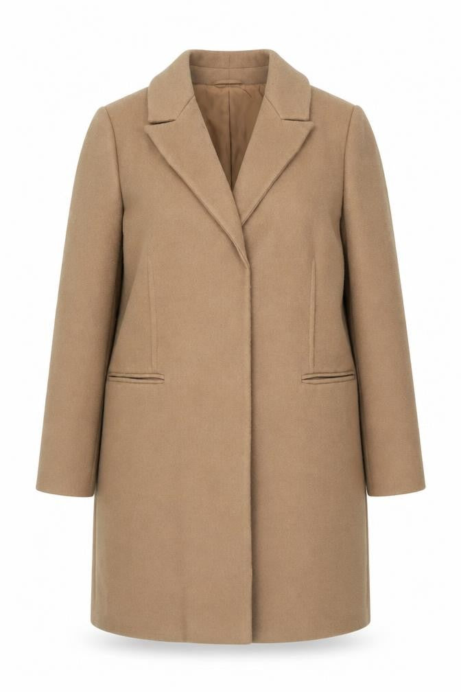 Marks and Spencer Women’s Beige Long Overcoat Size 16 Classic Style