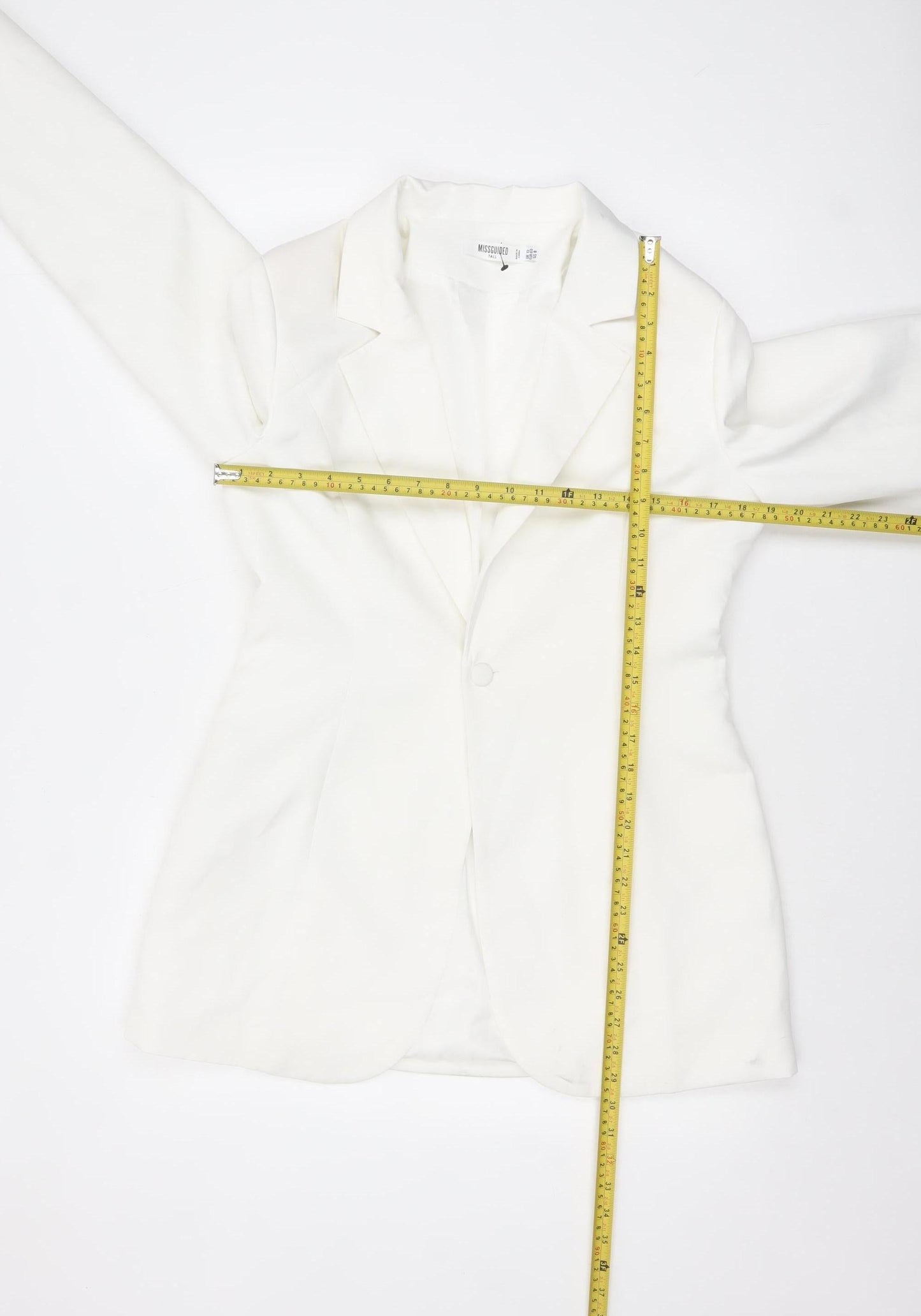 Missguided Women’s Ivory Tall One-Button Blazer UK 12