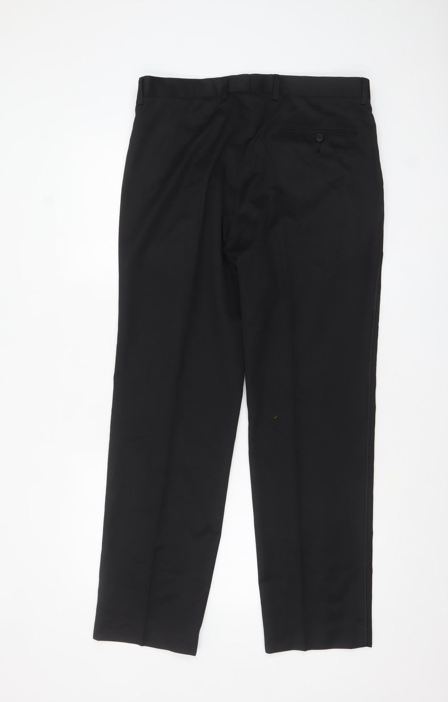 Marks and Spencer Men's Black Regular Fit Dress Pants 34W 31L