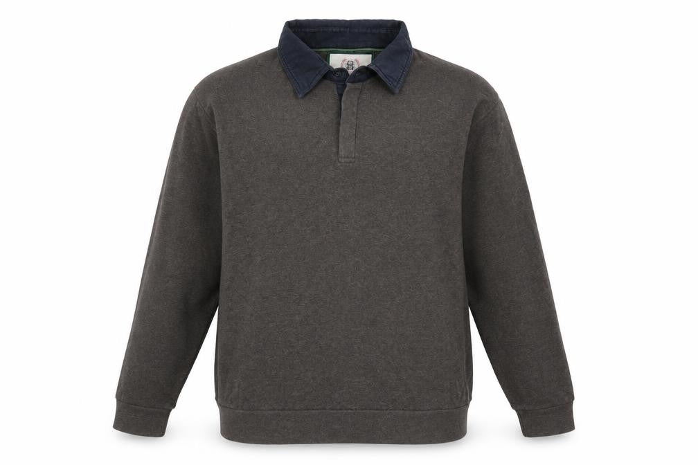 Marks & Spencer Men’s Brown Collared Henley Jumper Size L