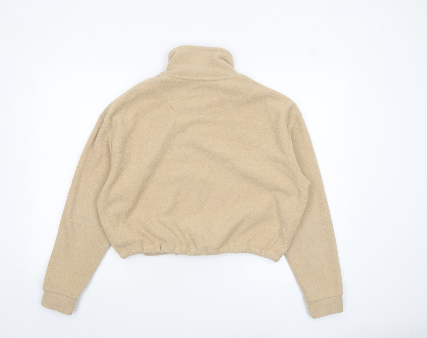 Brave Soul Women’s Beige Fleece 1/4 Zip Pullover Sweatshirt Size S