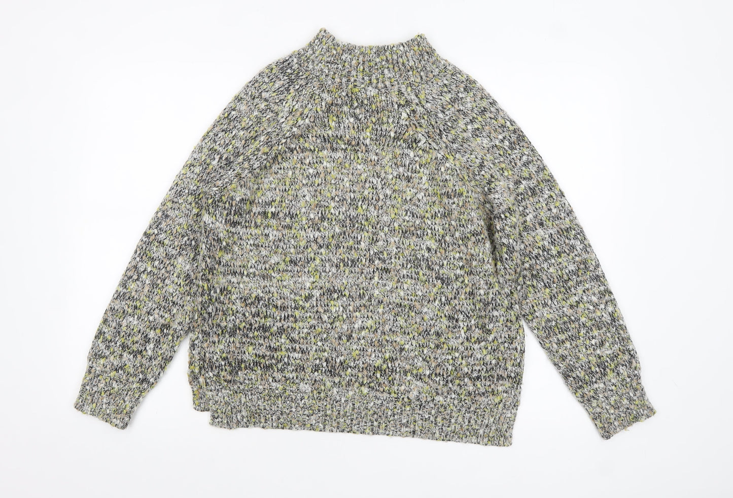 Tu Women’s Multicoloured Chunky Knit High Neck Jumper Size 10